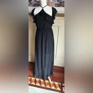 H&M Women Maxi black dress off shoulders Size 12